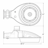 Westgate 120V/277V LED Multi-Power & Multi-CCT Area Light