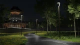 Westgate 100V/277V LED Single Arm Mount Walk Post Light