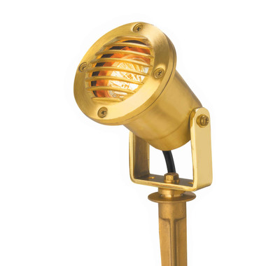 Corona CL-513 MR16 Brass Louvered Flood Light w/ Yoke