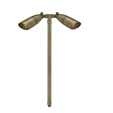 Corona CL-752B-T Double Solid Brass Path Light with Stem