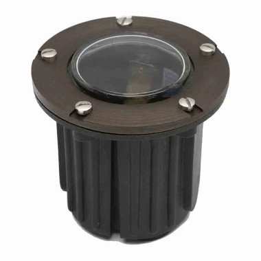 Westgate 12V LED 4.625" Height Solid Brass Glass Housing Well Light