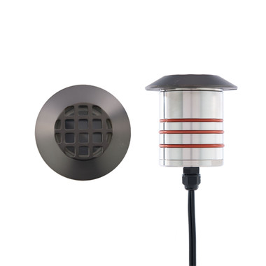 WAC 2" LED Soft Beam Louver Round Inground Landscape Light