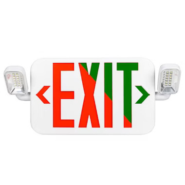 Envision 120V/277V LED Dual Vision Red & Green Combo Exit Sign Emergency Light