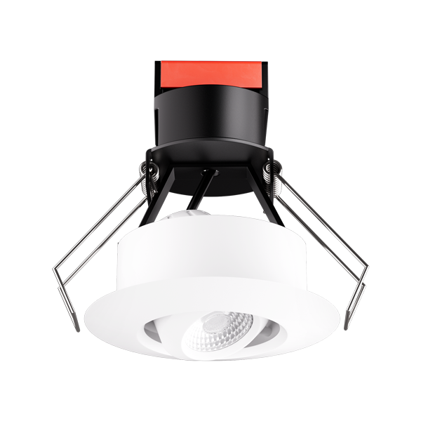 1" Elco Round Recessed Adjustable Oak Gimbal