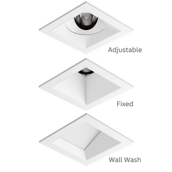 Visual Comfort Architectural Entra CL 2" Square Flanged LED Downlight