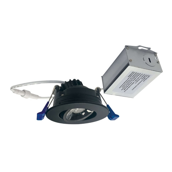 Nora 2" M2 Canless Round LED Adjustable Gimbal Downlight, Wet Listed