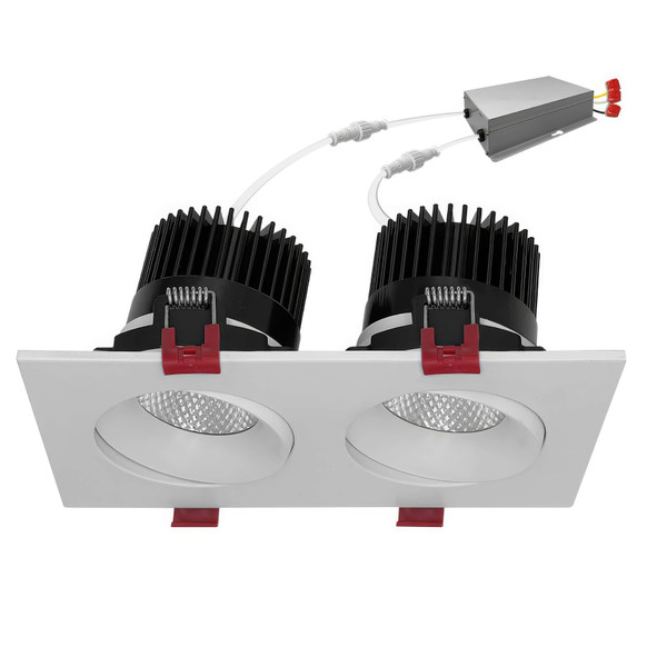 Envision Canless 4" Square Double Headed Adjustable Gimbal Downlight