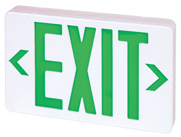 Elco LED Exit Sign, Green or Red Letters