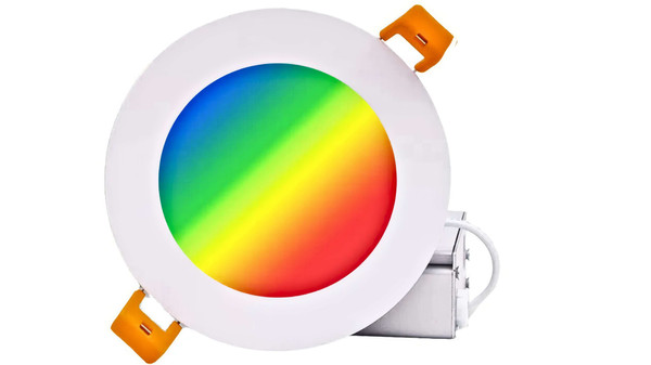 Westgate LED Ultra Slim Canless Recessed Light w/ RGB + CW Wifi Control
