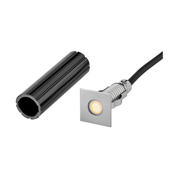 Hinkley 12V LED Small Stainless Steel Square Button Well Light