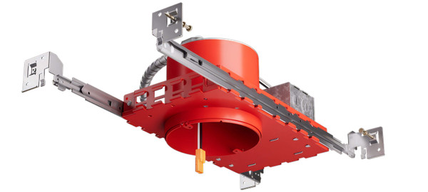 Elco 4" New Construction 120V IC Airtight Housing For 2 Hour Fire Rated Ceiling With Emergency Battery Backup