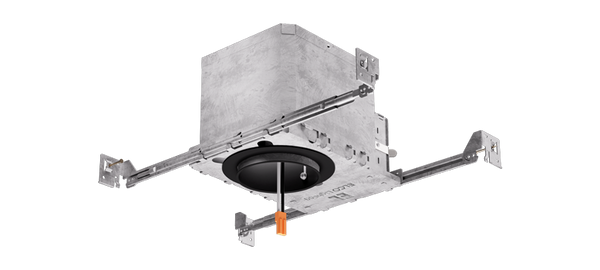 Elco 3" Max Adjustable New Construction 120V IC Airtight Housing With Emergency Battery Backup