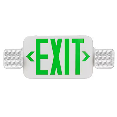 Envision 120V/277V LED Halo Exit Green RC Smart Emergency Light
