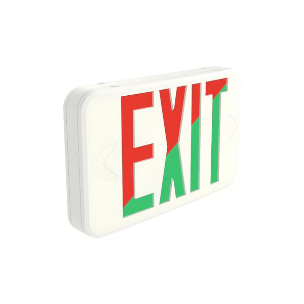 RAB Universal Single/Double Face Exit Sign w/ Red/Green Switchable Lettering