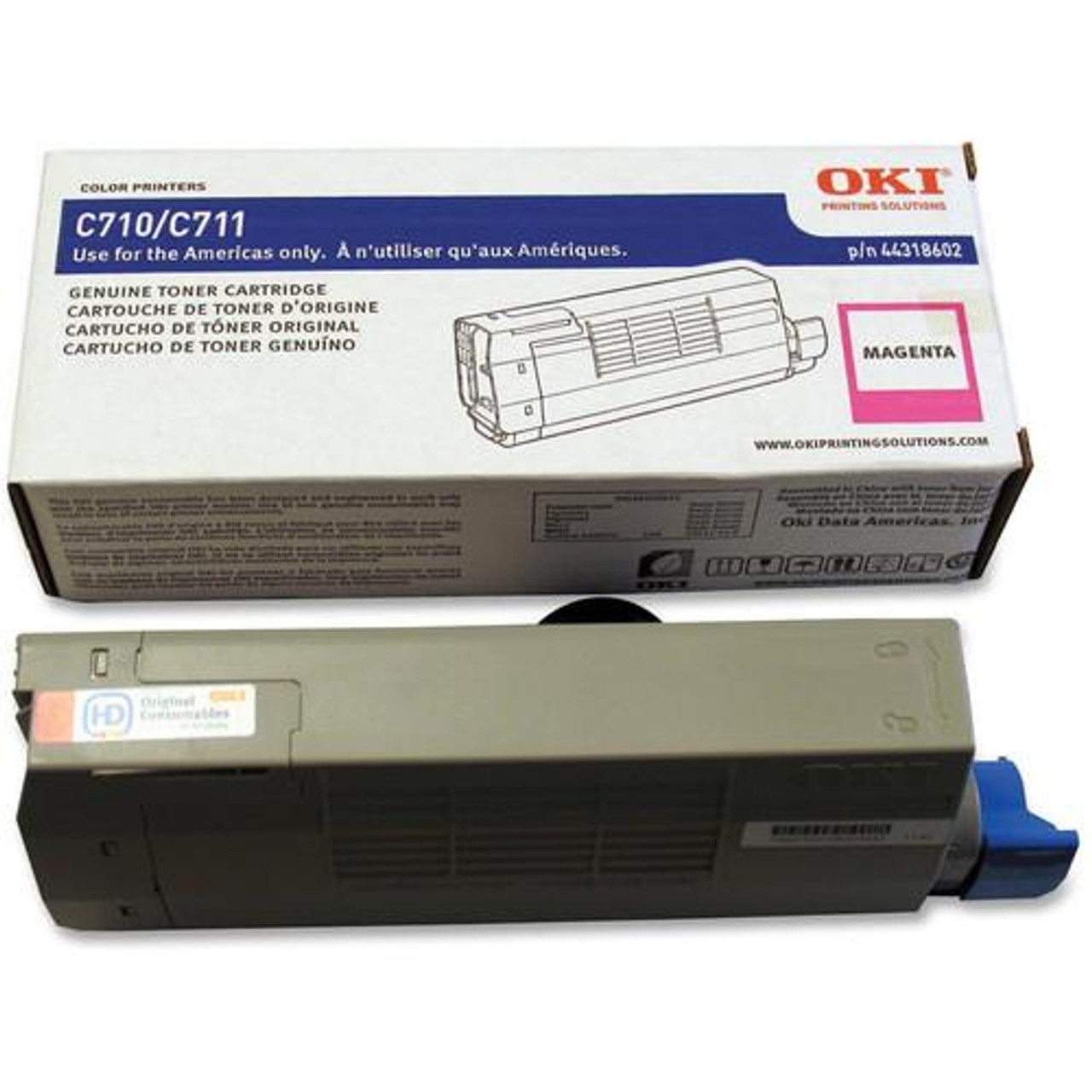 Genuine OKI Brand C710, C711 44250710 Toner Cartridge Magenta