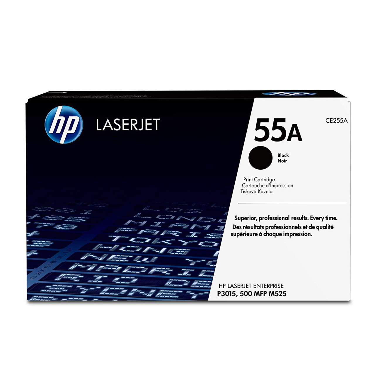 Original HP 55A (CE255A) Black Toner Cartridge - Blue Dot Toner
