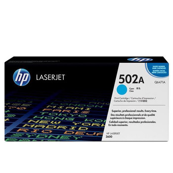 Genuine HP Brand 502A Q6471A Cyan Toner Cartridge