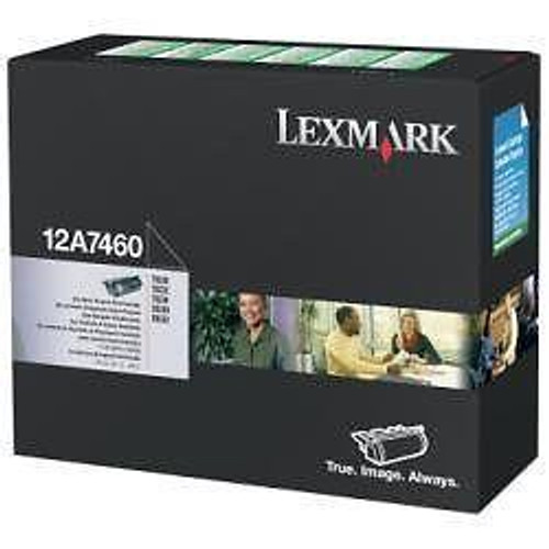 Genuine Lexmark Brand 12A7460 Black Toner Cartridge