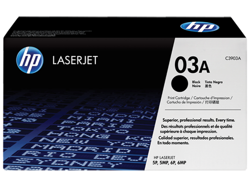 Genuine HP Brand 03A C3903A Black Toner Cartridge - Blue Dot Toner