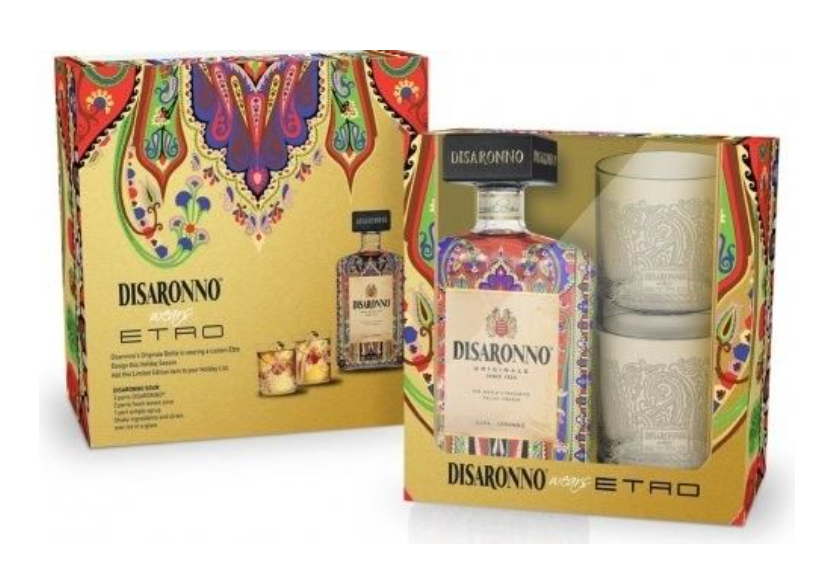 DISARONNO AMARETTO ETRO GIFT SET (750ML) - A1 Liquor