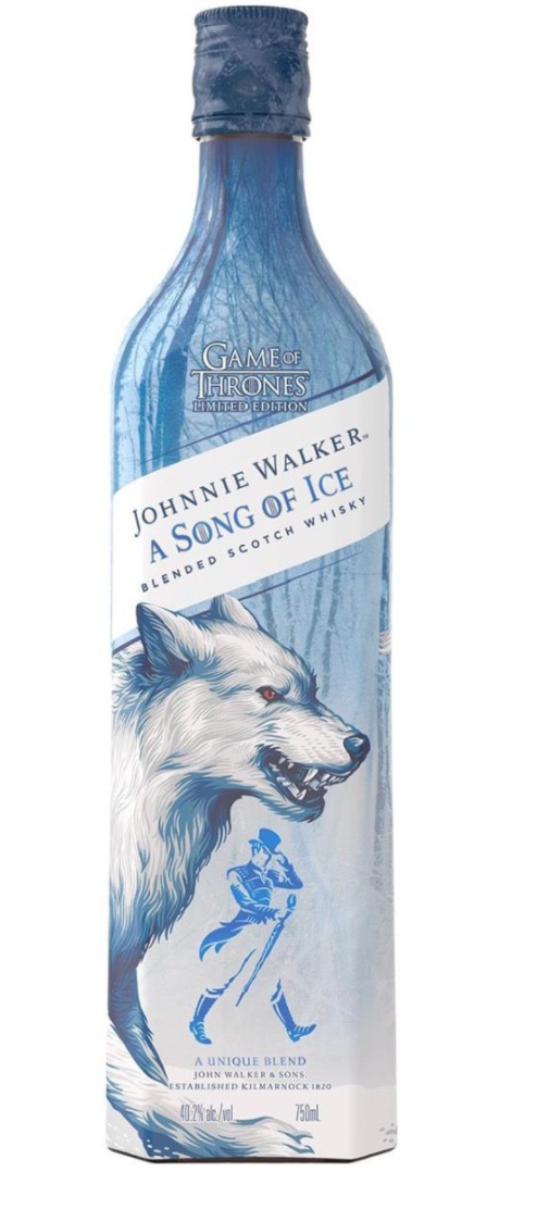 JOHNNIE WALKER SCOTCH BLENDED A SONG OF ICE GAME OF THRONES