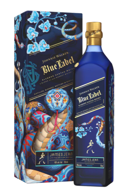 JOHNNIE WALKER BLUE LABEL SCOTCH BLENDED YEAR OF SNAKE LIMITED EDITION 750ML