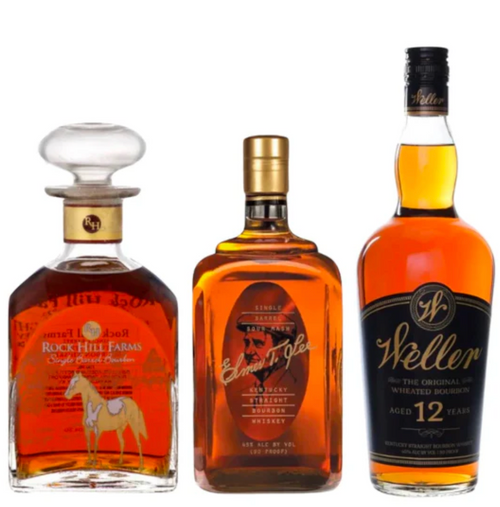 ROCK HILL FARMS BOURBON, ELMER T. LEE BOURBON, W.L. WELLER 12 YEAR BOURBON BUNDLE 750ML