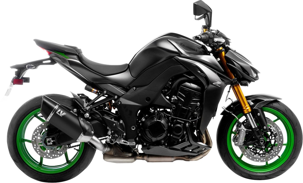 LEOVINCE LV-14 R Slip-On Muffler - Black Edition - Ninja1000/Z1100 [15