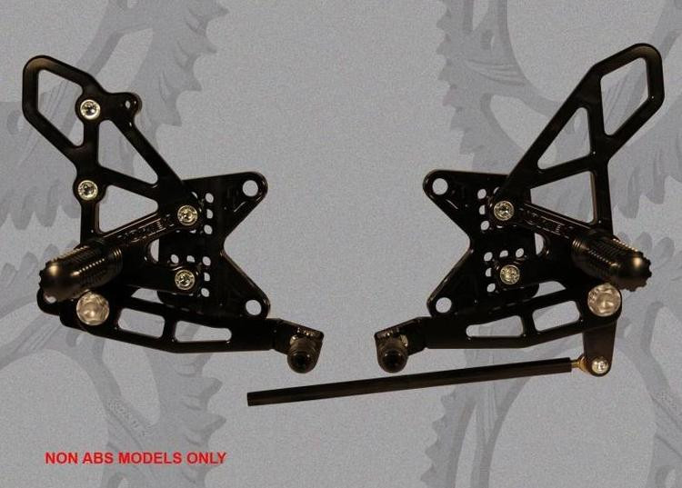 VORTEX RS411K RS411 V2 REAR SETS REARSETS BLACK ZX10R ZX10R 1113 BIOHAZARD CYCLES