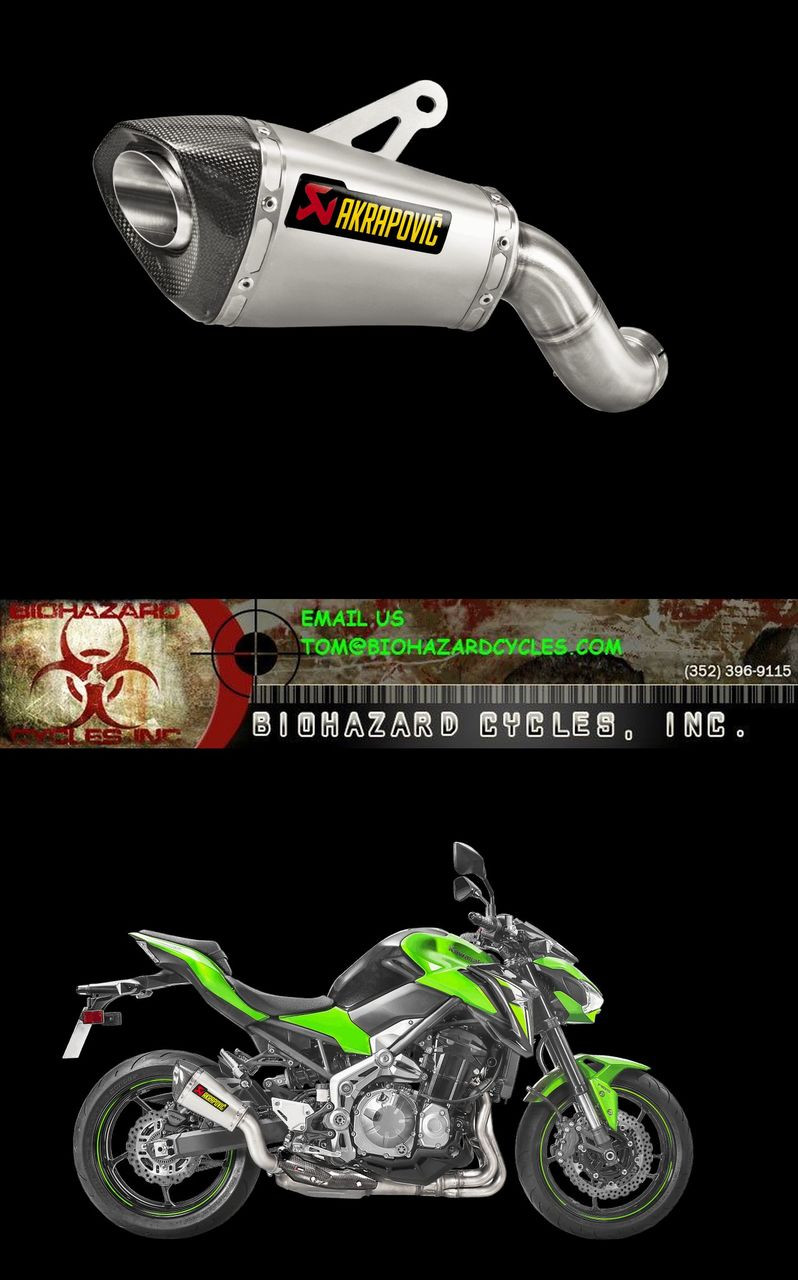 Akrapovic S-K9So4-Aszt Titanium Slip-On Exhaust Z900 2017-2022