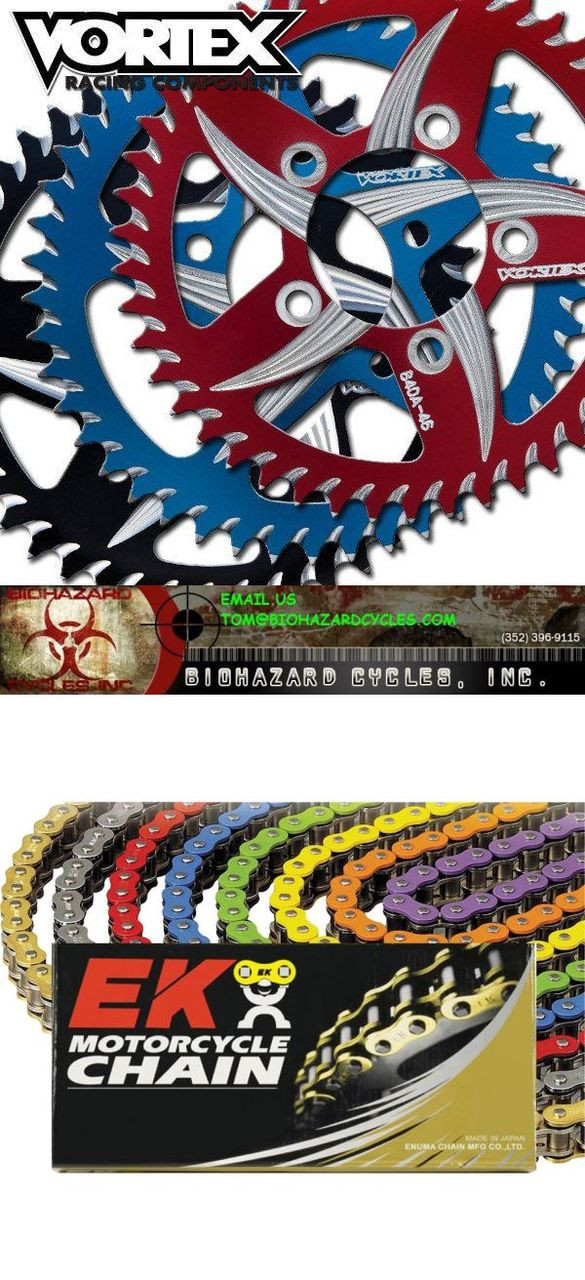 VORTEX / EK 520 CHAIN & SPROCKET KIT CHOICE OF REAR SPROCKET & CHAIN COLOR