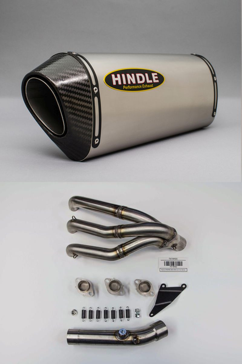 Hindle 75-0502Tc Titanium Muffler Full Exhaust System Daytona 675R