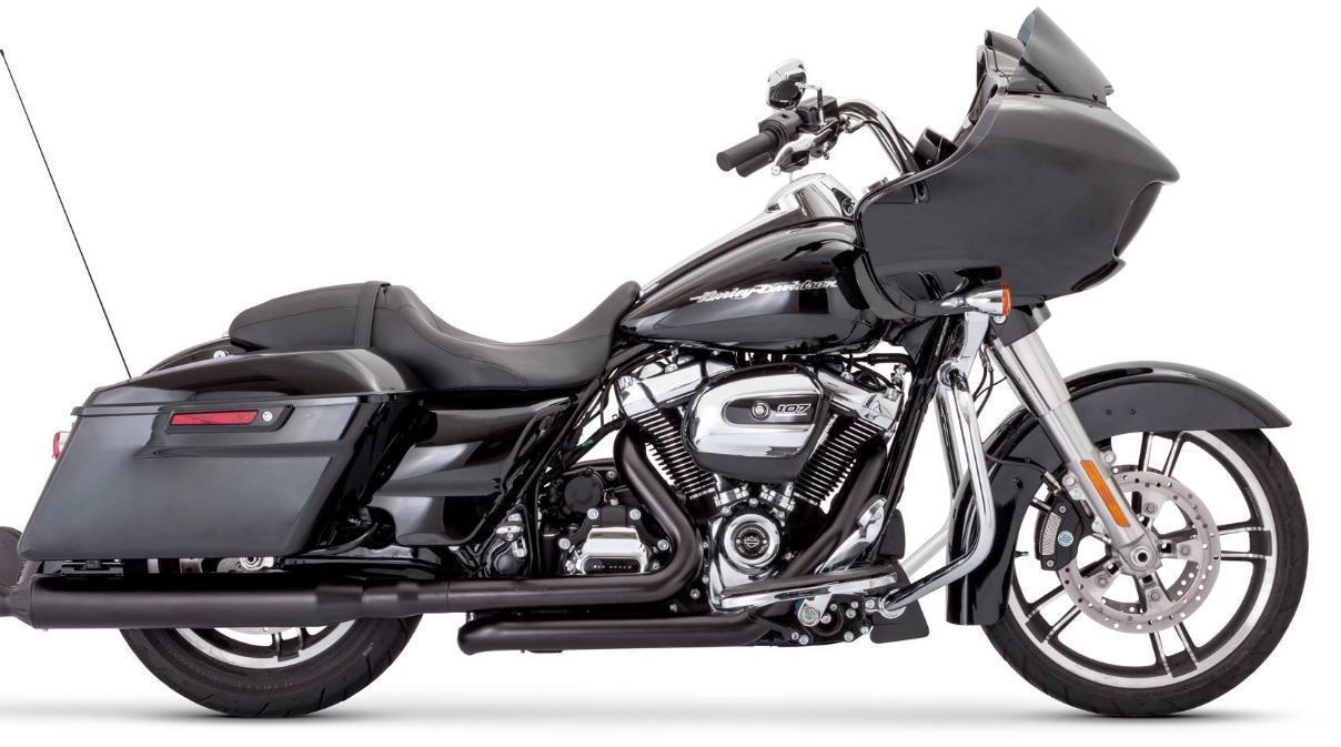 Freedom Hd00654 Black True Dual Tuck & Under Header M8 Touring Fl