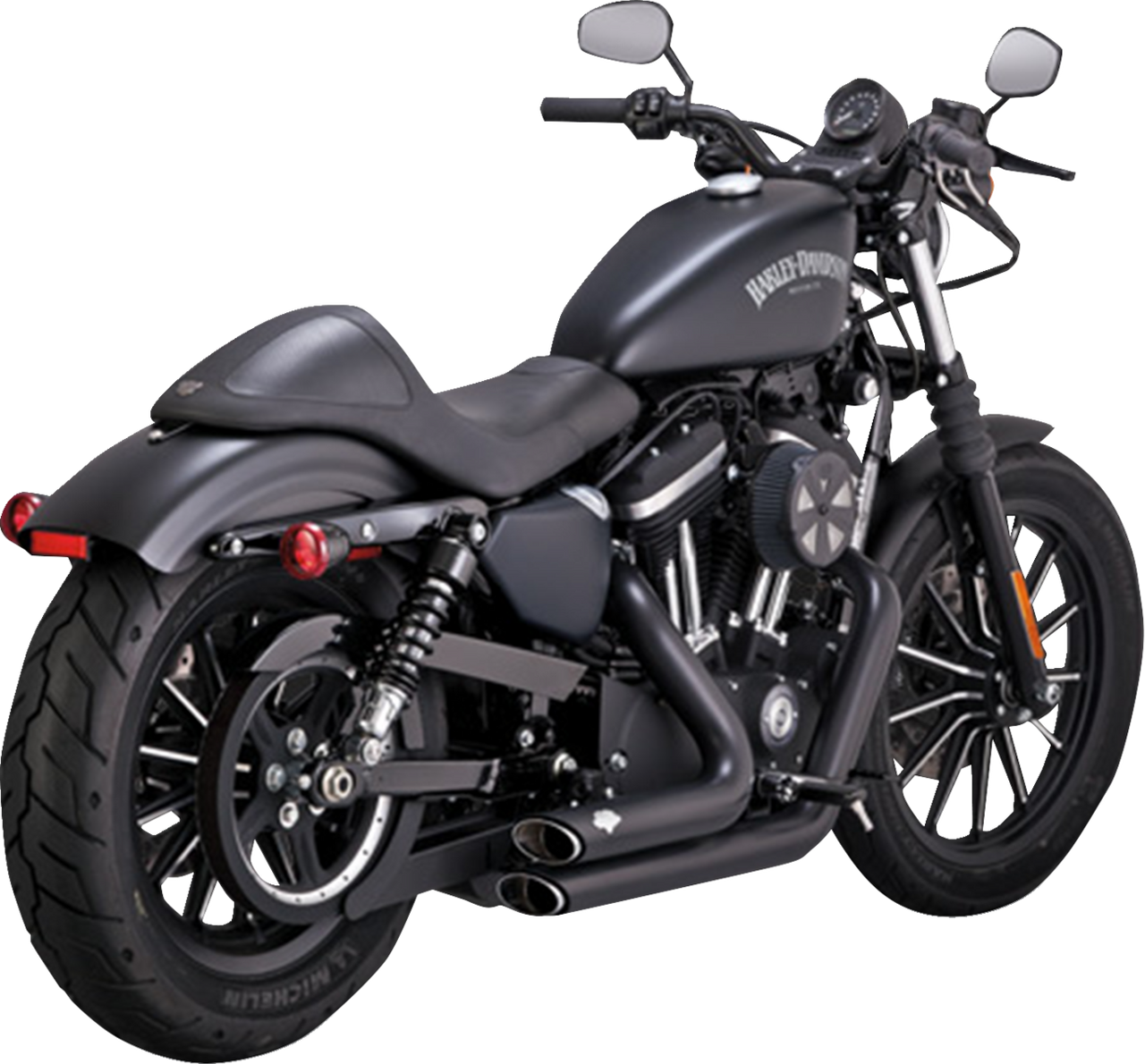 【YoH!!! 】 Vance 47329 Black Shortshots Staggered Exhaust Sportster 14-22
