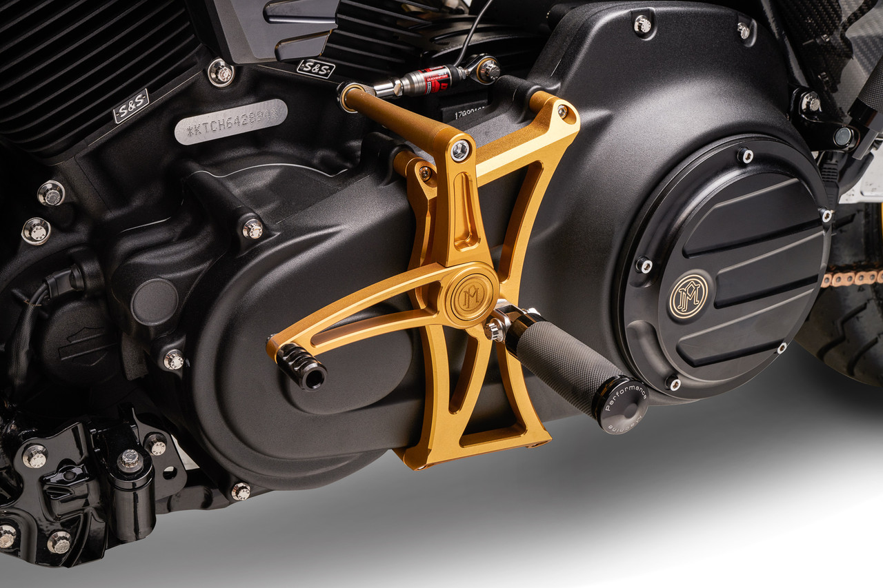 PERFORMANCE MACHINE 0035-1172M-SMG GOLD M8 SOFTAIL MID CONTROLS 18-21