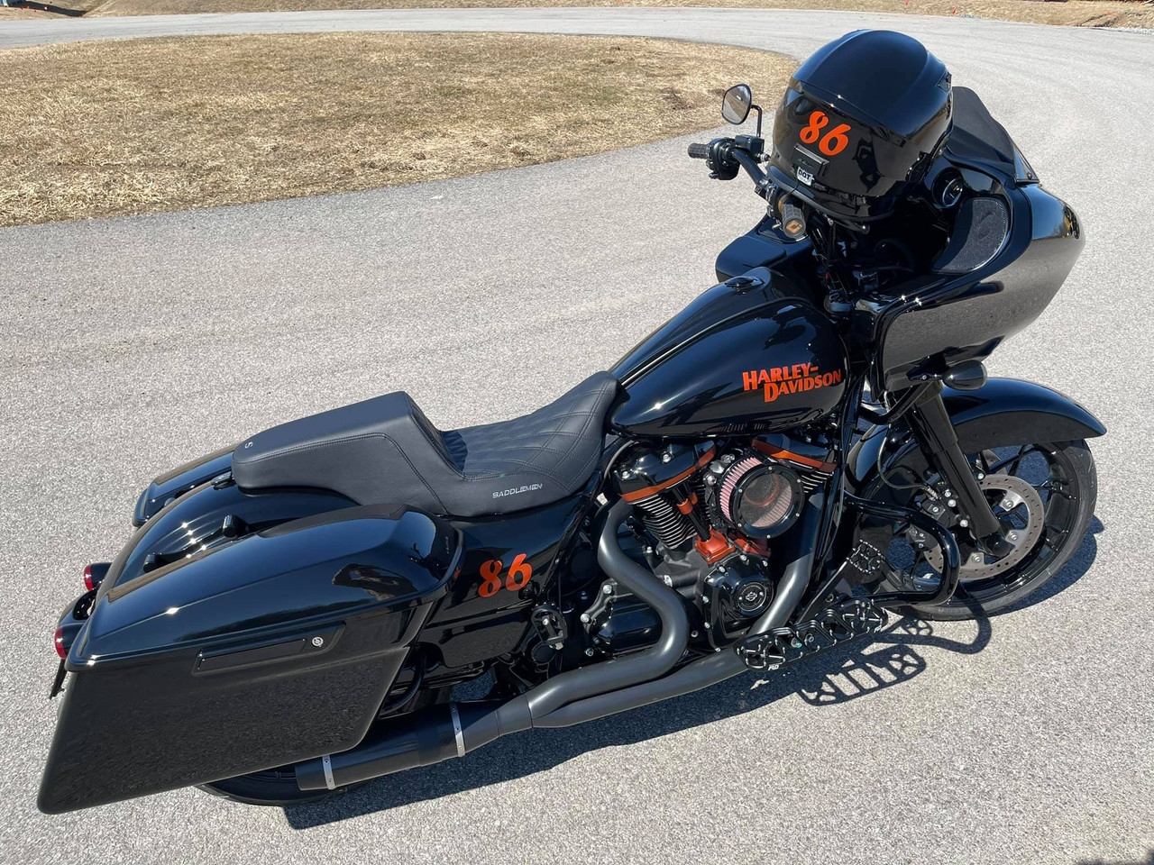 Saddlemen 808-07B-172E Extended Reach Step-Up Lattice Stitch Black