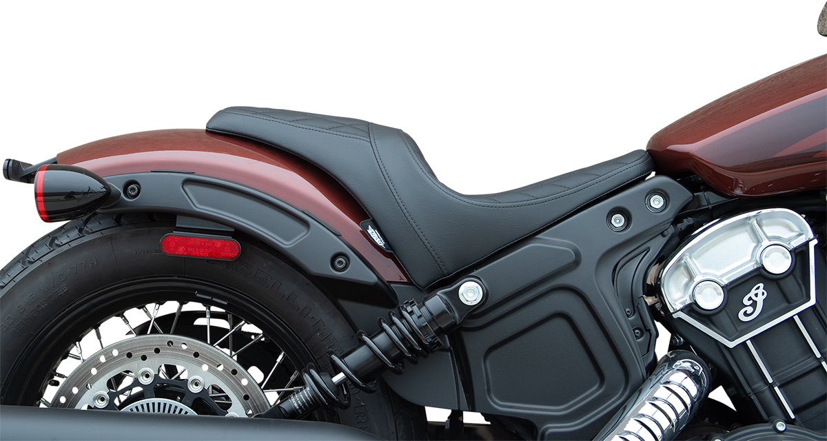 Drag 3/4 Solo Seat - Diamond - Black Step-Up Indian Scout Bobber