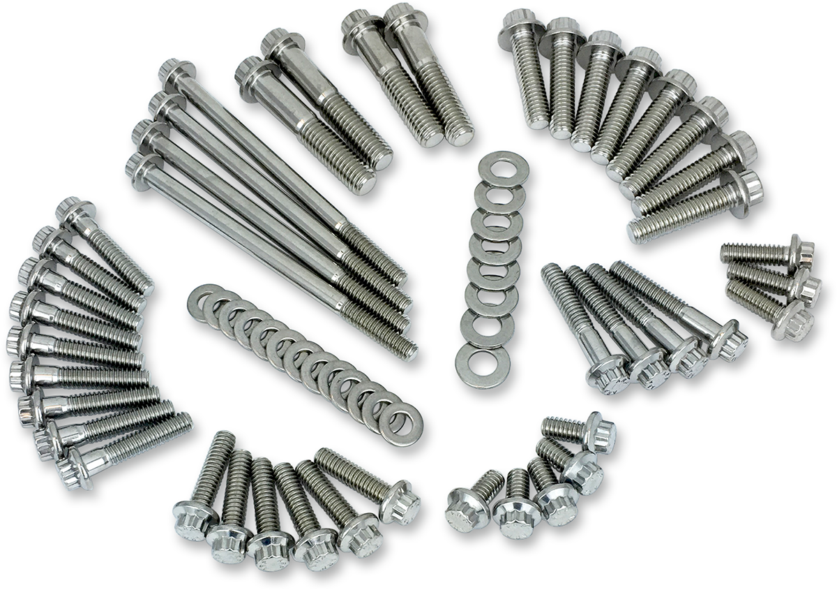 Feuling 3053 12 Point External Primary & Transmission Fastener Kit M8 ...