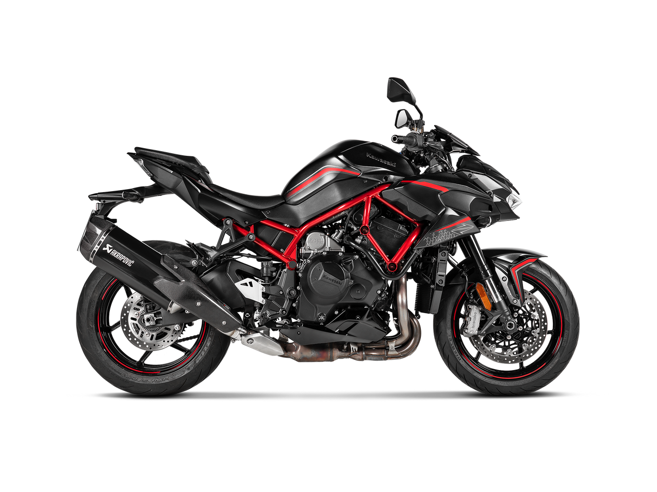 Akrapovic S-K10So31-Hgitbl Black Titanium Ti Slip-On Exhaust Z H2 Zh2