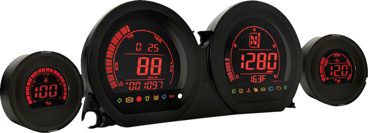 KOSO NORTH AMERICA BA064902 HD-03 - Four-Piece LCD Gauge Kit -