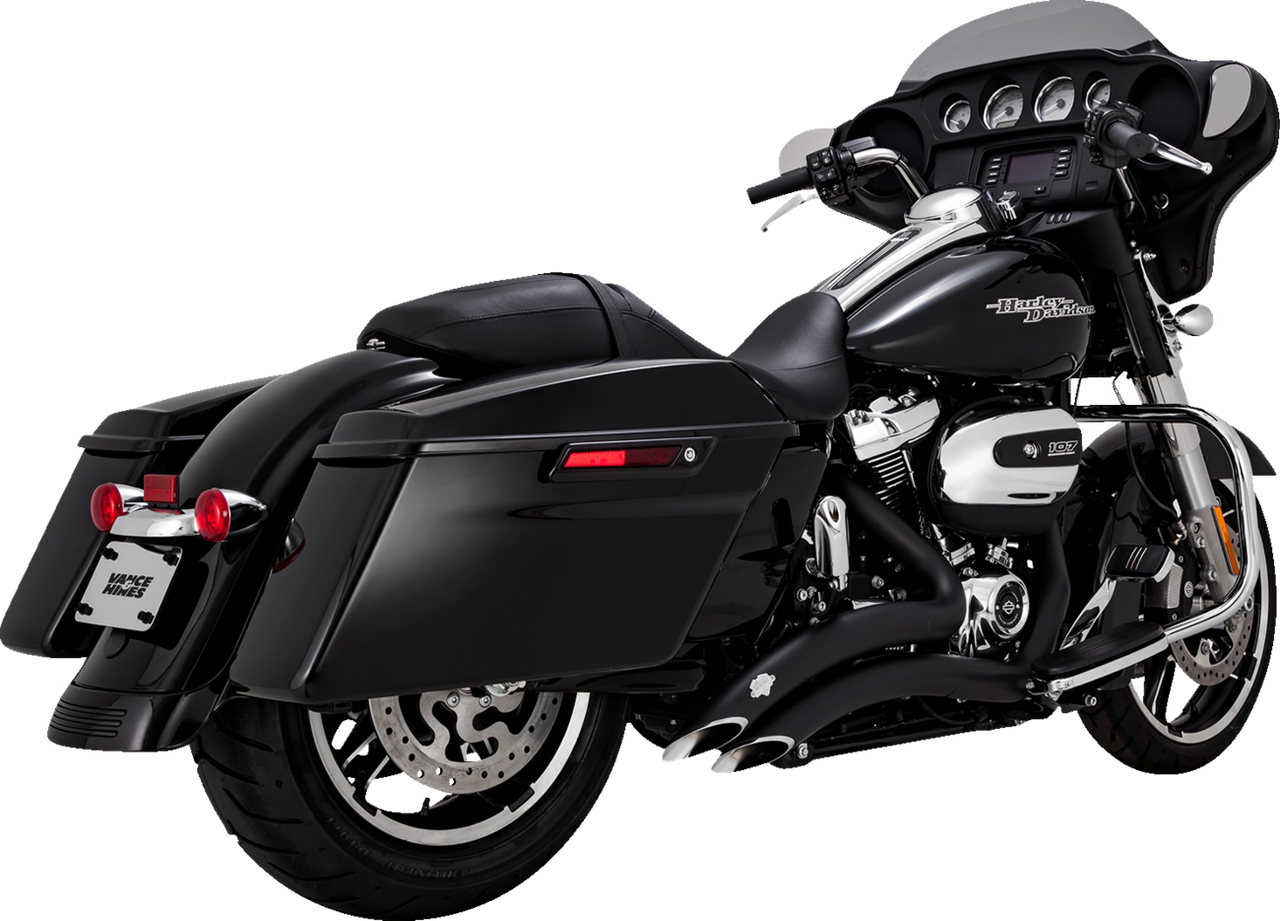 Vance & Hines 46373 Black Big Radius Exhaust m8 17-24 fl road