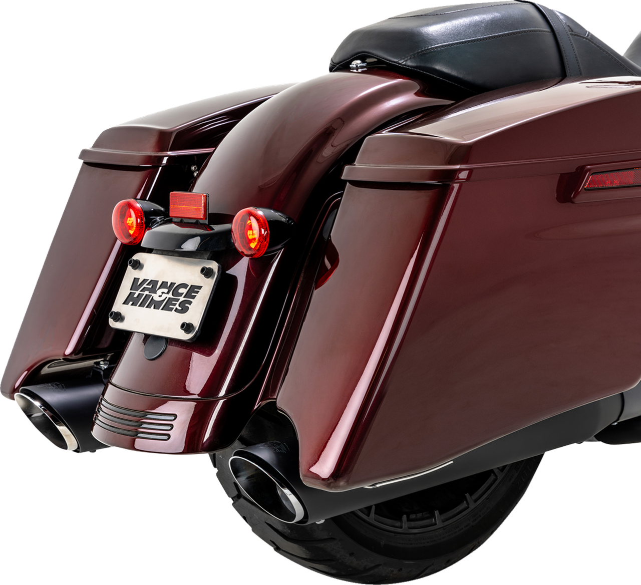 Vance & Hines 46672 Black Twin Slash Exhaust mufflers 4