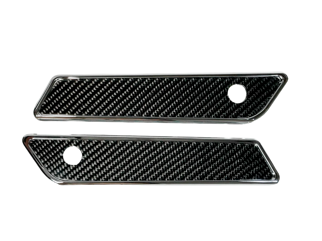 専用3 Pro 1 104725 Slim Saddlebag Latch COVERS CHROME / CARBON TOURING