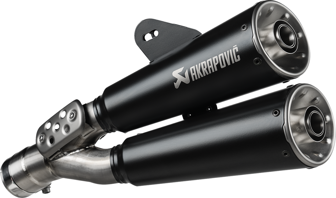 Akrapovic S-B12So25-Hisssbl Black Ss Slip-On Exhaust Muffler R 12
