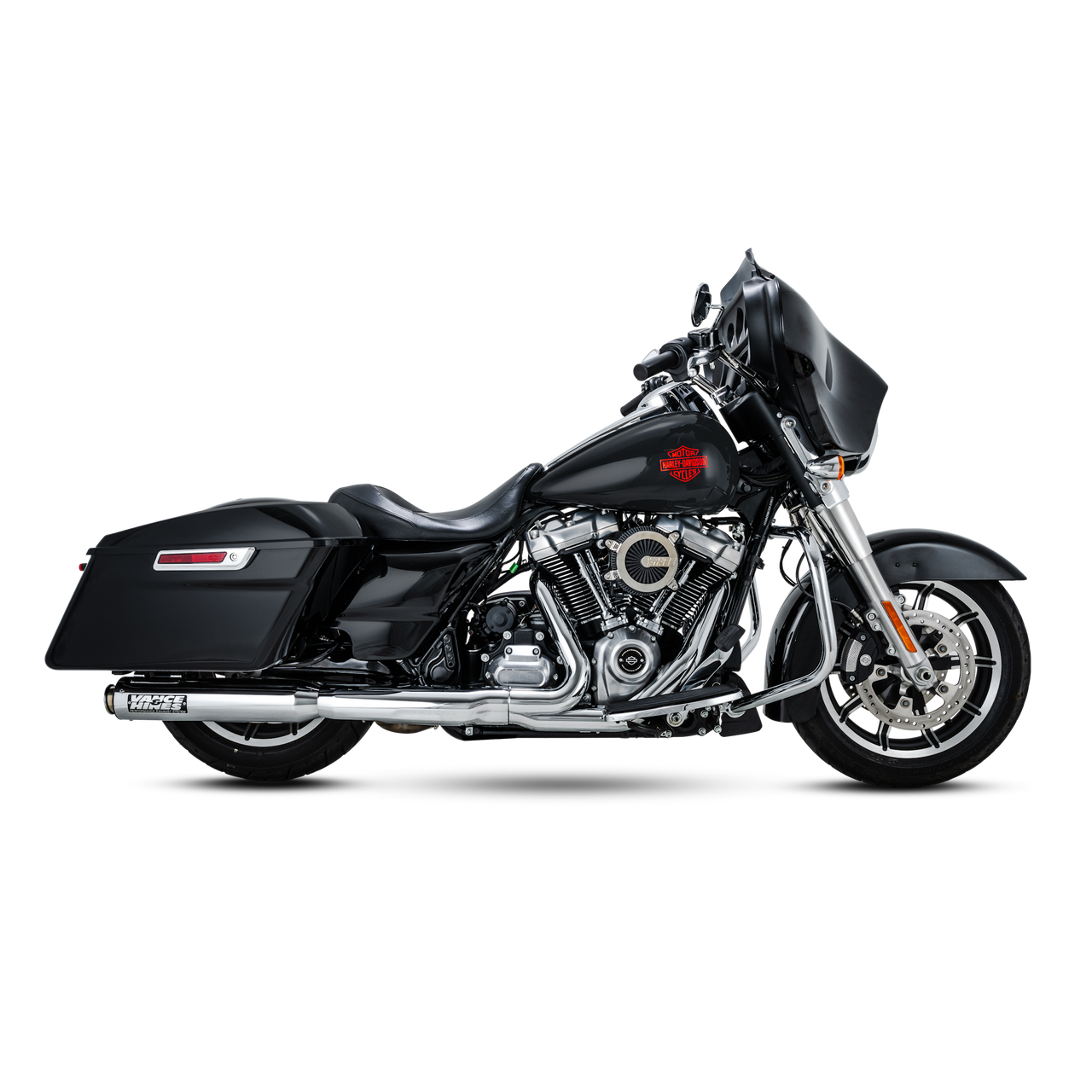 Vance & Hines 16721 Chrome Supersport Slip-on Exhaust 17-24 m8 FL