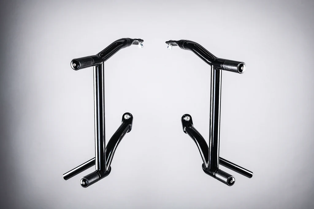 Santoro Gloss Black Rear Crash Bar Bag Guard Harley FL Touring