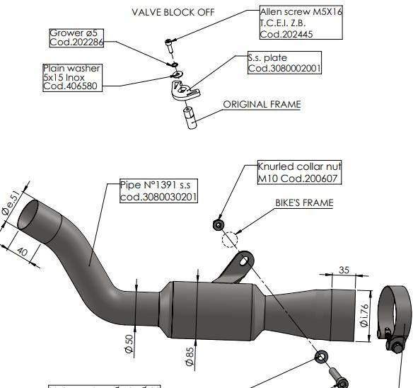 Leovince 80030 stainless Cat delete Eliminator pipe zx10r zx-10r 21-26