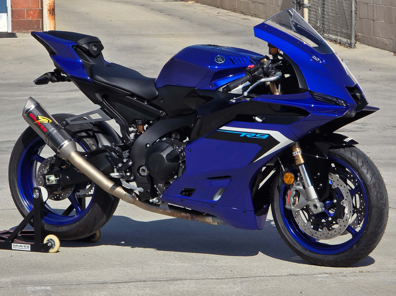60枚 Graves EXY-25R9-FTC R9 Titanium WORKS Exhaust Carbon CF muffler YZF-R9