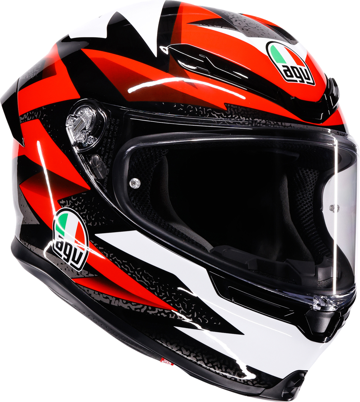 AGV 2118395016-029-XXL K6 S Braven Helmet - Braven Black/Red/White 2XL