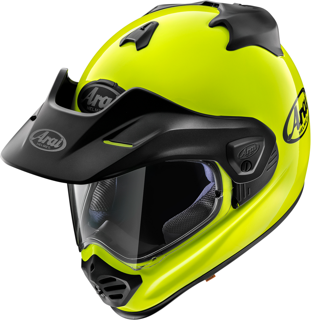 fluorescent motorcycle helmet Schuberth C5 Yellow Chin cover smooths airflow Fluorescent Yellow Neon Helmet